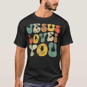 Vintage Jesus Loves You Jesus Christian Men Women T-Shirt