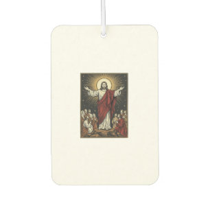 Vintage Jesus Radiant Glory Christian Engraving De Car Air Freshener