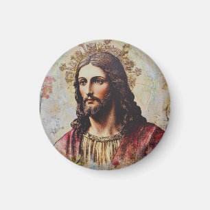 Vintage Jesus Religious Magnet