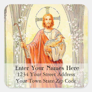 Vintage Jesus Return Address Label
