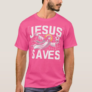 Vintage Jesus Saves Soccer Goalie T-Shirt