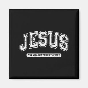 Vintage Jesus The Way The Truth The Life Design Magnet