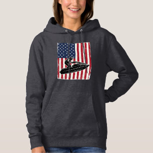 Vintage Jet Ski American Flag Vector Shirt Design_