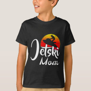 Vintage Jet Ski Mum Retro Sunset Funny Skiing Spor T-Shirt
