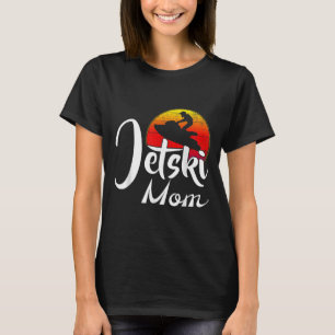 Vintage Jet Ski Mum Retro Sunset Funny Skiing Spor T-Shirt