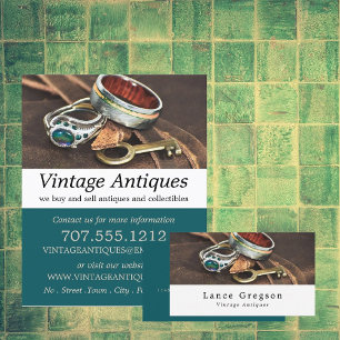 Vintage Jewellery & Key, Antique Dealer, Store Flyer
