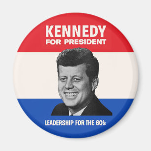 Vintage JFK Kennedy for President 1960 Campaign Magnet