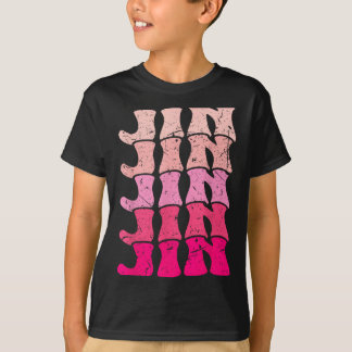 Vintage Jin Personalised Name Love Jin 80s Groovy T-Shirt