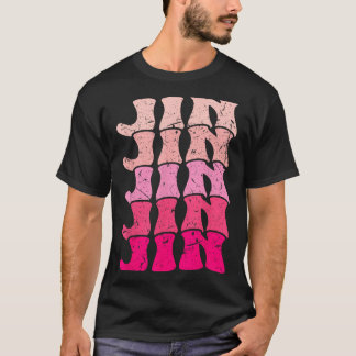 Vintage Jin Personalised Name Love Jin 80s Groovy T-Shirt