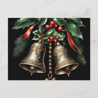 Vintage jingle bells postcard
