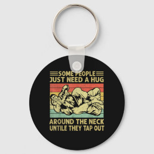 Vintage Jiu Jitsu Funny Men BJJ Brazilian Jiu Key Ring