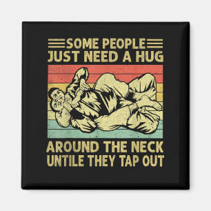 Vintage Jiu Jitsu Funny Men BJJ Brazilian Jiu Magnet