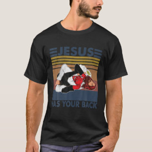 Vintage Jiu Jitsu Jesus Has Your Back Vintage Tee