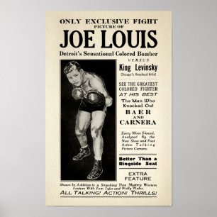 Vintage Joe Lewis Fight Poster
