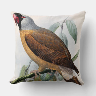 Vintage John Keulemans Mascarene Parrot Cushion