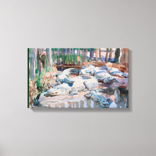 Vintage John Singer Sargent Muddy Alligator Canvas Print