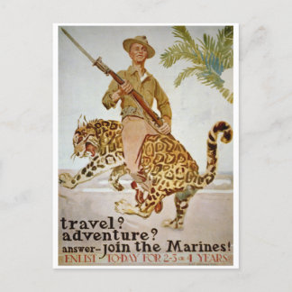 Vintage Join the Marines  Postcard