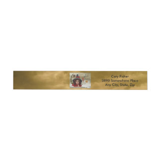 Vintage Jolly Halloween Witch Wrap Address Label