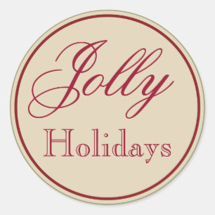 Vintage Jolly Holiday Stickers