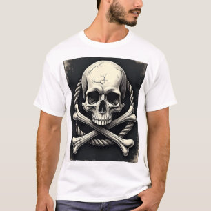 Vintage Jolly Roger Skull & Bones Unisex T-Shirt