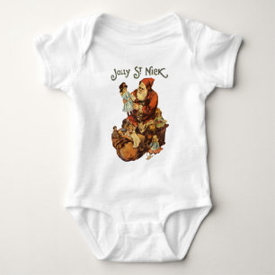 Vintage Jolly St. Nick Baby Bodysuit