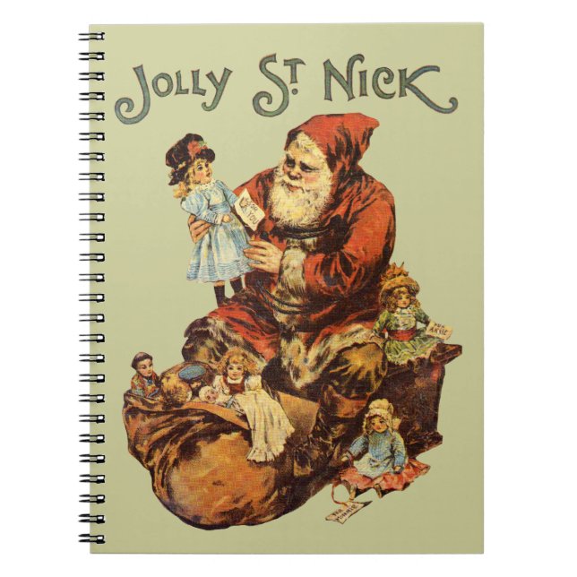 Vintage Jolly St. Nick Notebook (Front)
