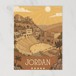Vintage Jordan Ancient City Postcard
