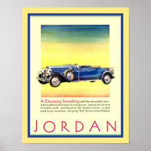 Vintage "Jordan" Automobile Ad Poster