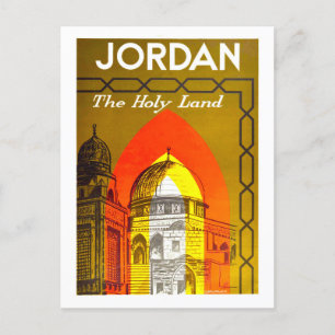 Vintage Jordan Travel Poster Postcard