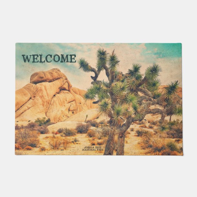 Vintage Joshua Tree Door Mat (Front)