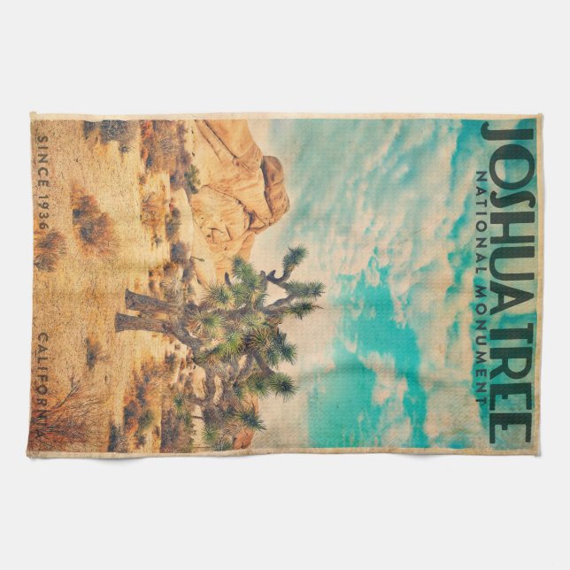 Vintage Joshua Tree Kitchen Towel (Horizontal)