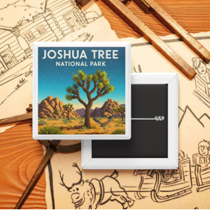 Vintage Joshua Tree National Park 15 Cm Square Badge