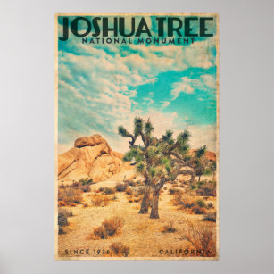 Vintage Joshua Tree Travel Poster