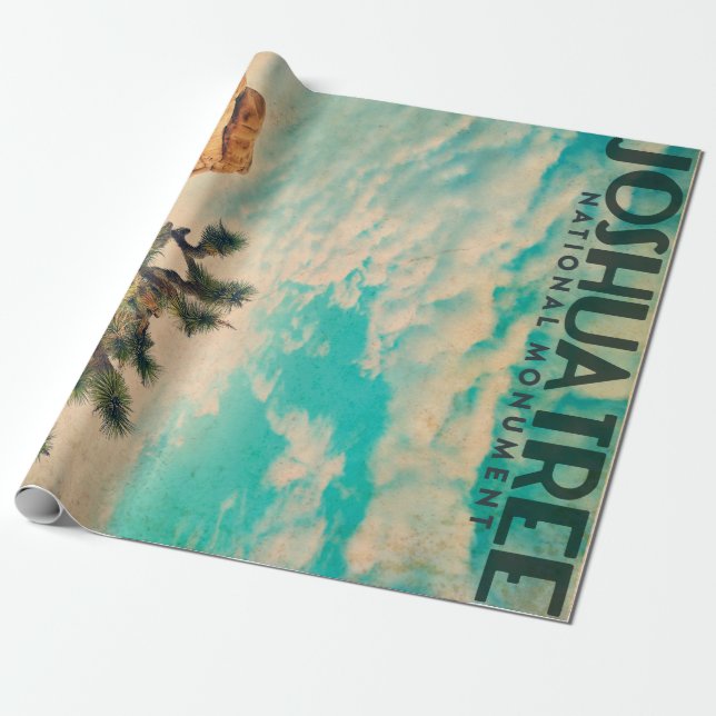 Vintage Joshua Tree Wrapping Paper (Unrolled)
