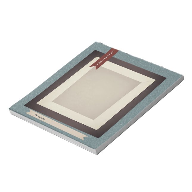 Vintage Journal Diary Blue Sepia ScrapbookPaper Notepad (Rotated)