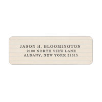 Vintage Journal Paper Typestyle | Return Address