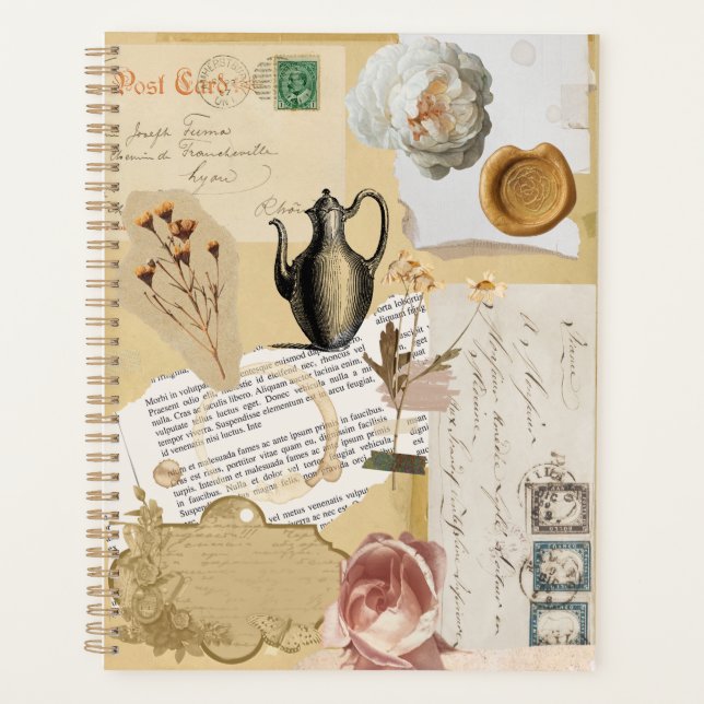 Vintage Journal Stickers Planner (Front)