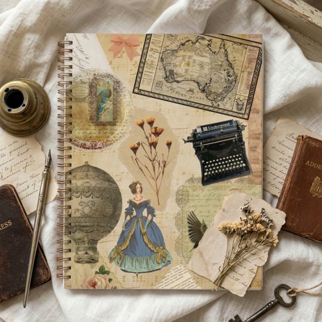 Vintage Journal Stickers Spiral Planner  (Creator Uploaded)
