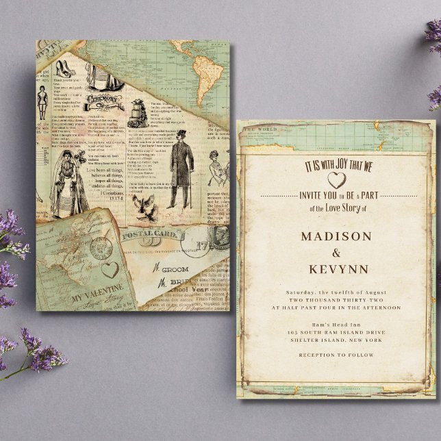 Vintage Journey Wedding Invitation (Creator Uploaded)