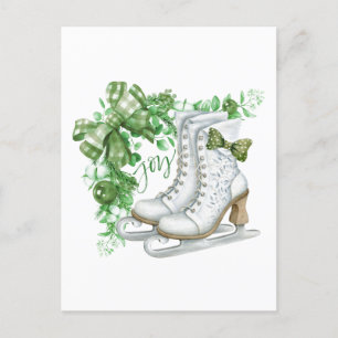 Vintage Joy Figure Skates Postcard
