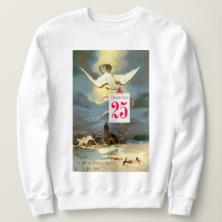Vintage Joyful Christmas Dove Holiday Sweatshirt