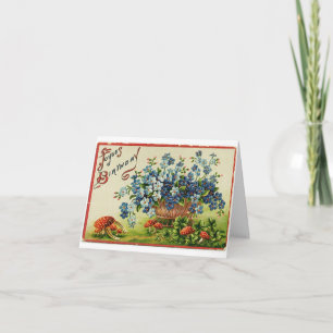 Vintage Joyous Birthday Card