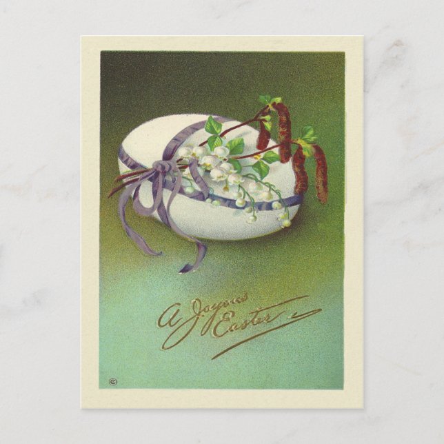 Vintage Joyous Easter Holiday Postcard (Front)