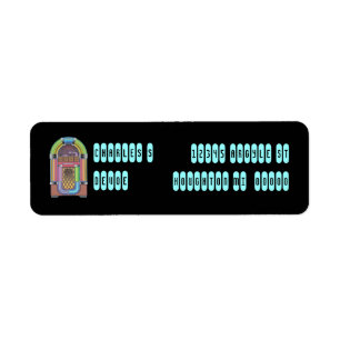 Vintage Jukebox & Menu Keys  Return Address Label