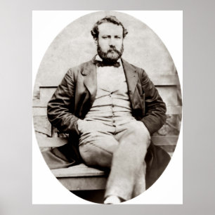 Vintage Jules Verne Portrait Photograph Poster