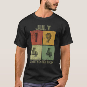 Vintage July 1944 78 Years Old Birthday T-Shirt