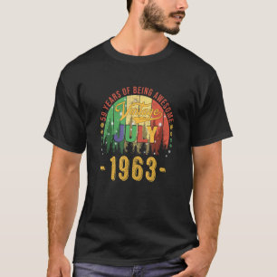 Vintage July 1963 59 Year Old 59th Birthday Awesom T-Shirt