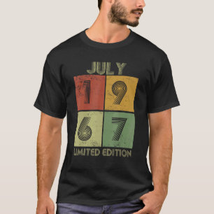 Vintage July 1967 55 Years Old Birthday T-Shirt