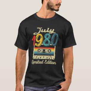 Vintage July 1980 Cassette Tape 41St Birthday Deco T-Shirt