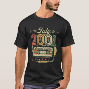 Vintage July 2001 Cassette Tape 20Th Birthday Deco T-Shirt